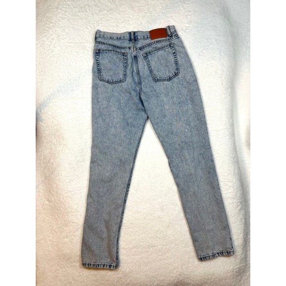 Princess Polly Acid Wash denim womens 8 High Rise straight taper organic cotton - Picture 10 of 11